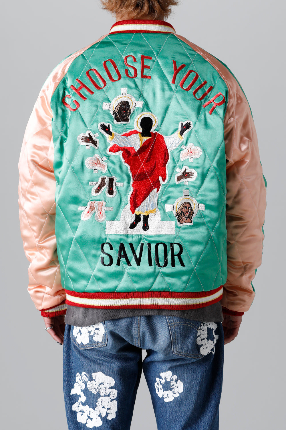 DENIM TEARS × ©SAINT M×××××× "SAINT TEARS" Reversible Sukajyan