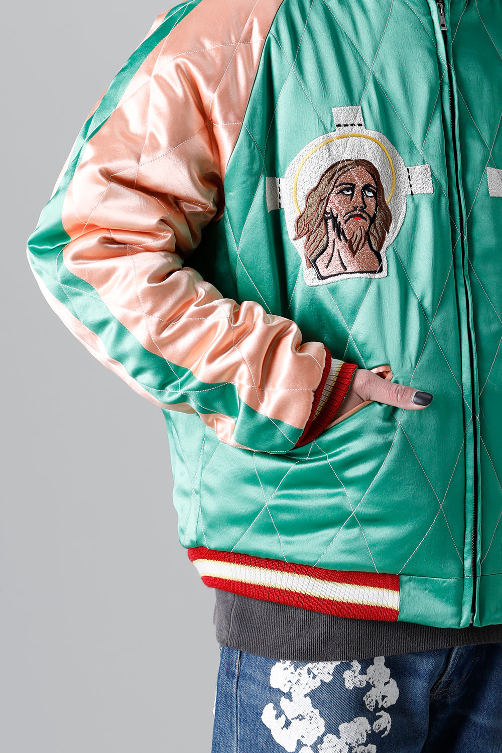 DENIM TEARS × ©SAINT M×××××× "SAINT TEARS" Reversible Sukajyan