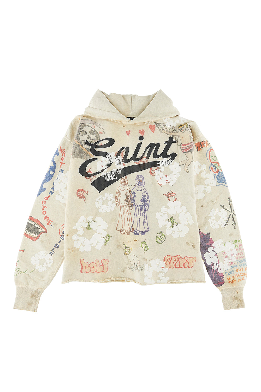 DENIM TEARS × ©SAINT M×××××× "SAINT TEARS" Graffiti Hoodie