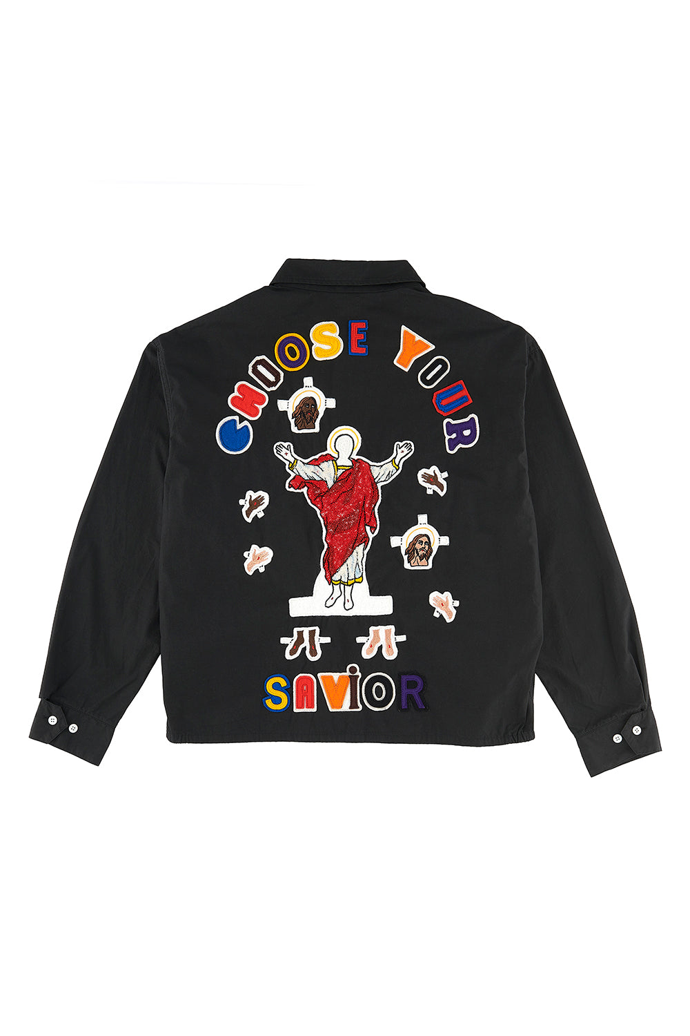 DENIM TEARS × ©SAINT M×××××× "SAINT TEARS" Swing Top Jacket Black