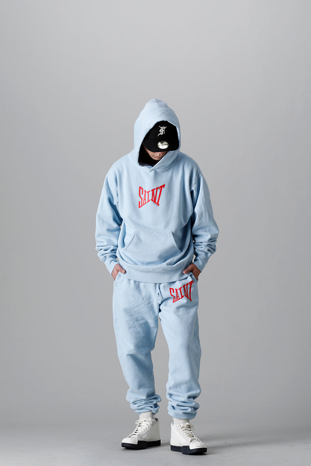Logo Sweat pants Sax Blue