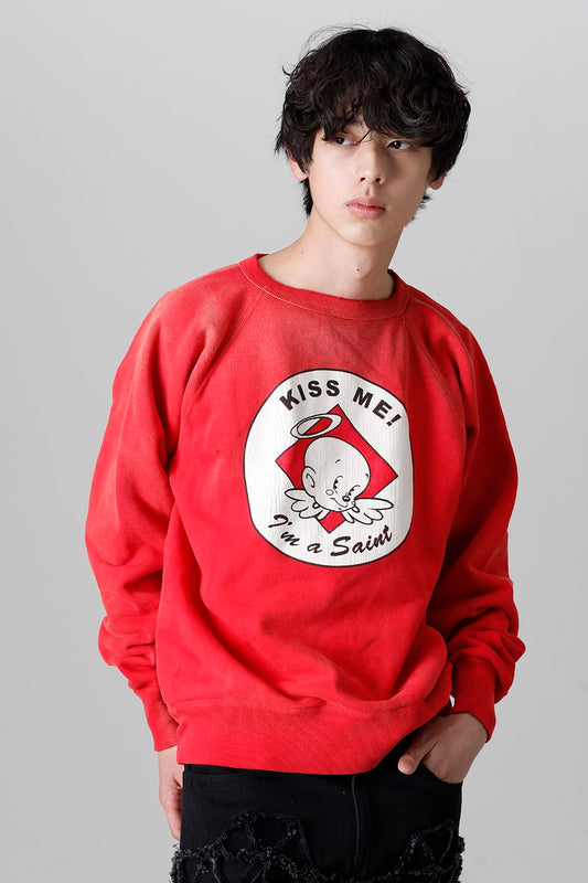 KISS ME Raglan sleeve Sweat shirt