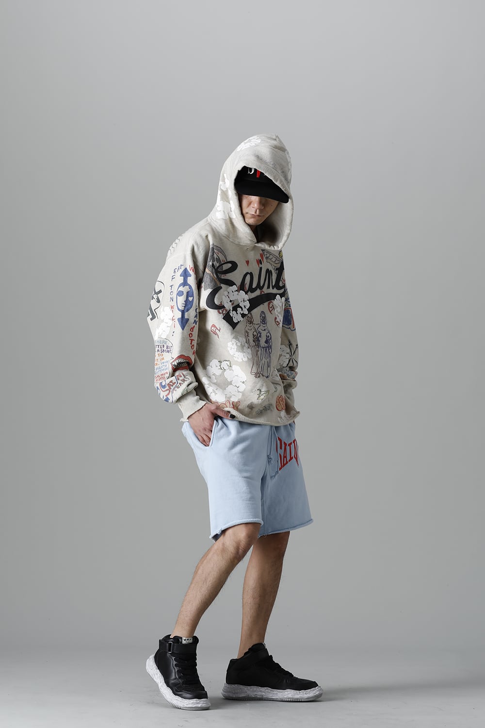 Logo Sweat shorts Sax Blue