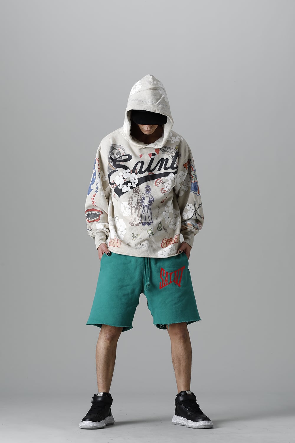 Logo Sweat shorts Green