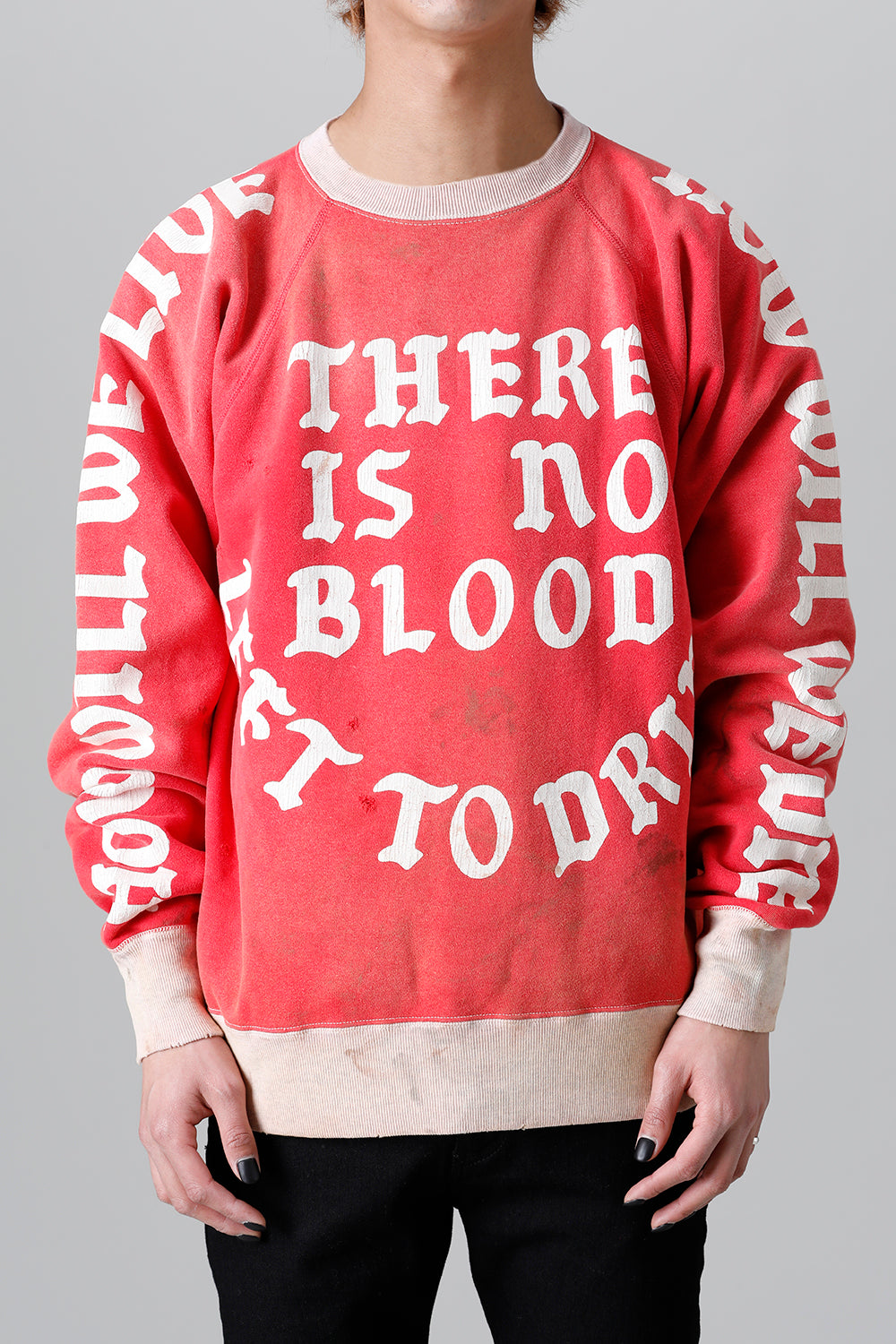 Felt Raglan sleeve Sweat shirt