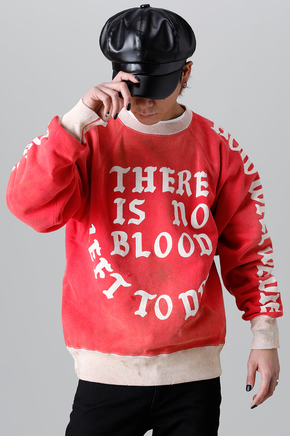 Felt Raglan sleeve Sweat shirt