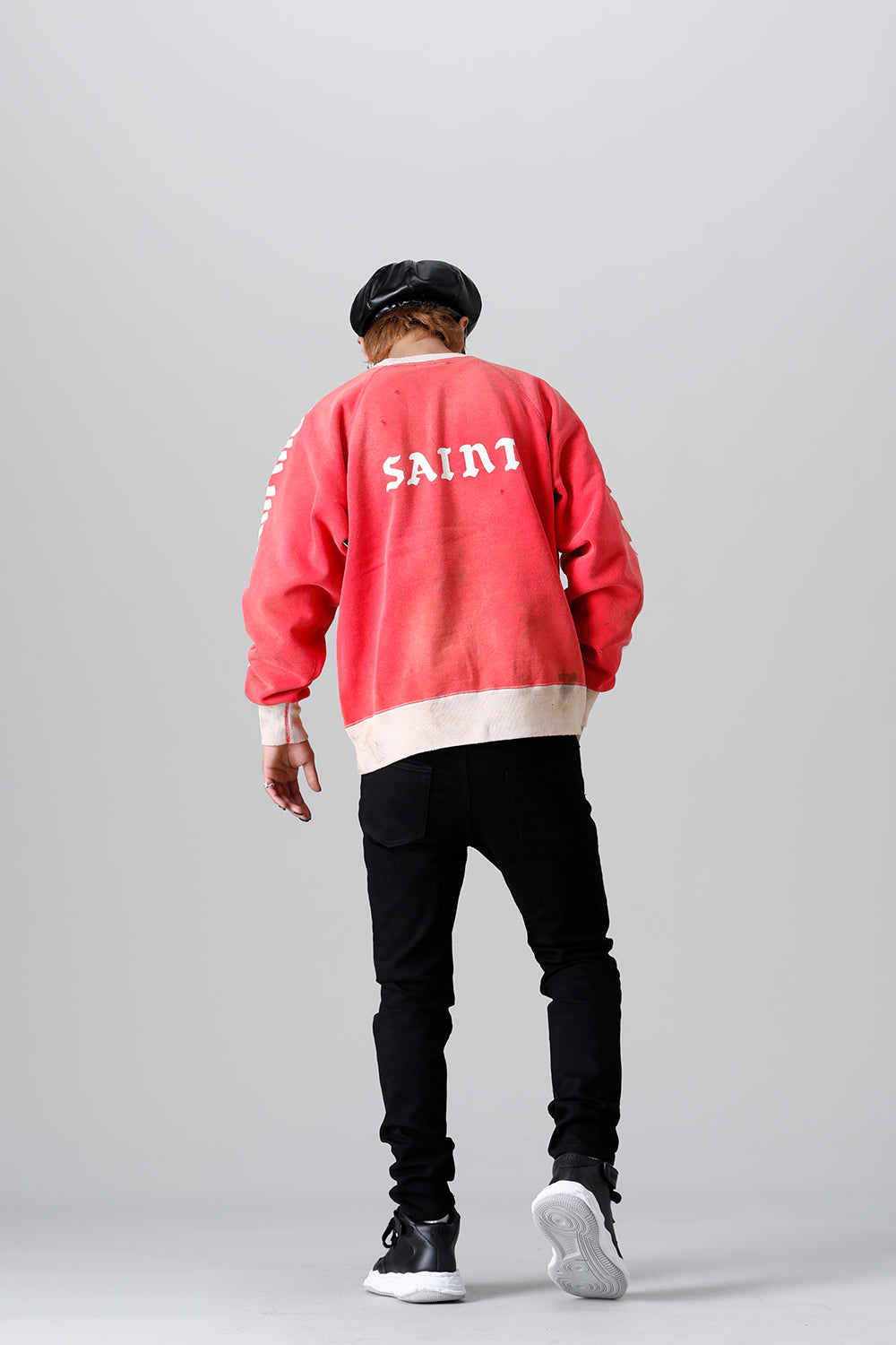 Felt Raglan sleeve Sweat shirt