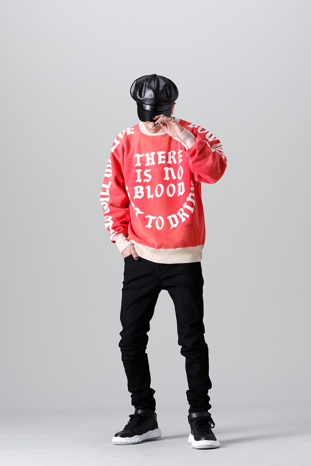 Felt Raglan sleeve Sweat shirt