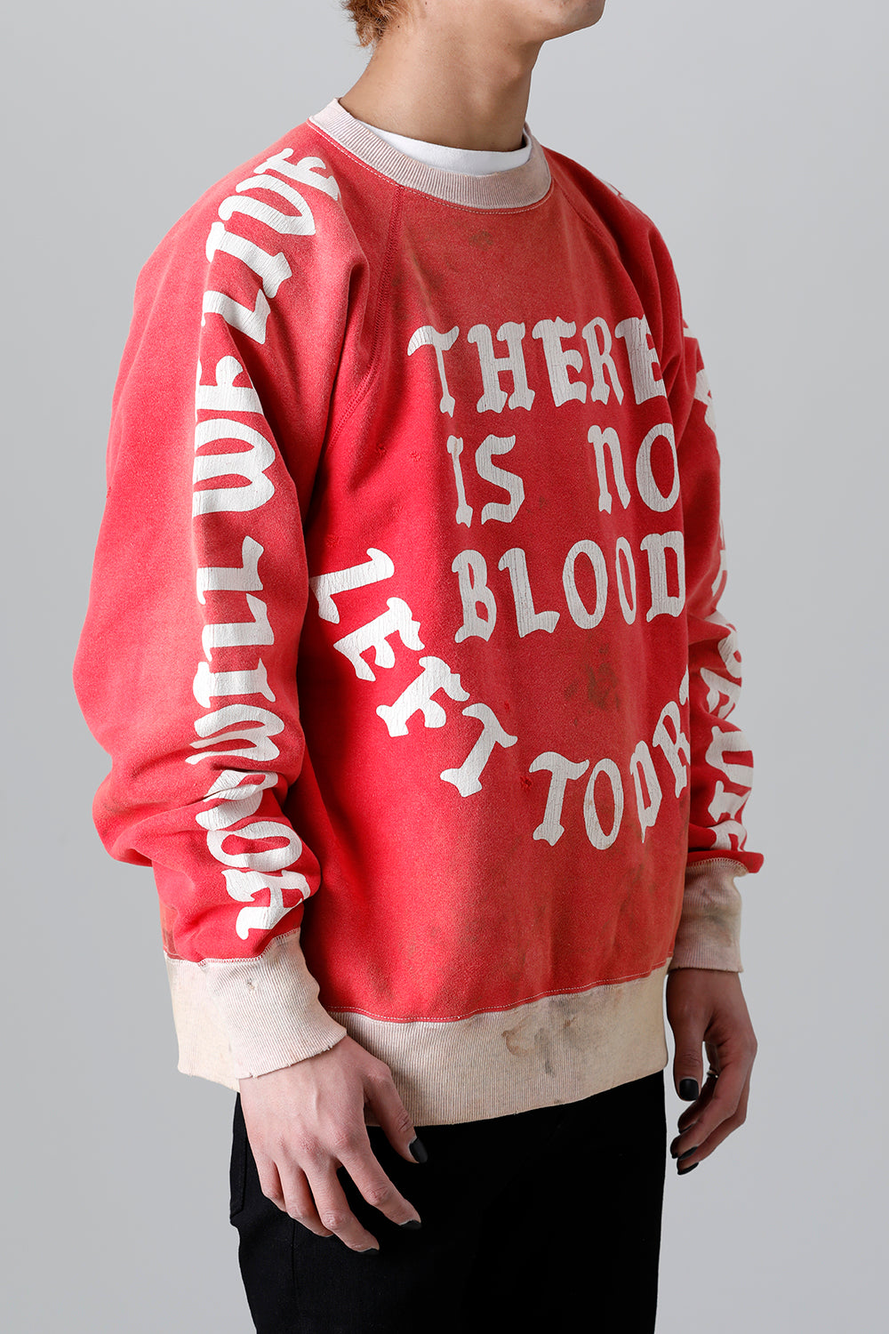 Felt Raglan sleeve Sweat shirt