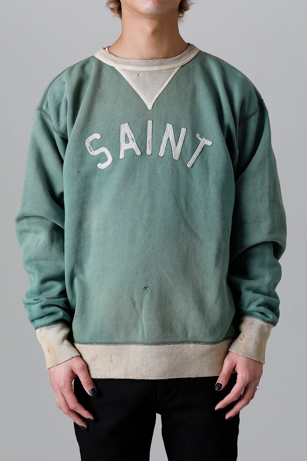 Holy Relics Felt Raglan sleeve Sweat shirt