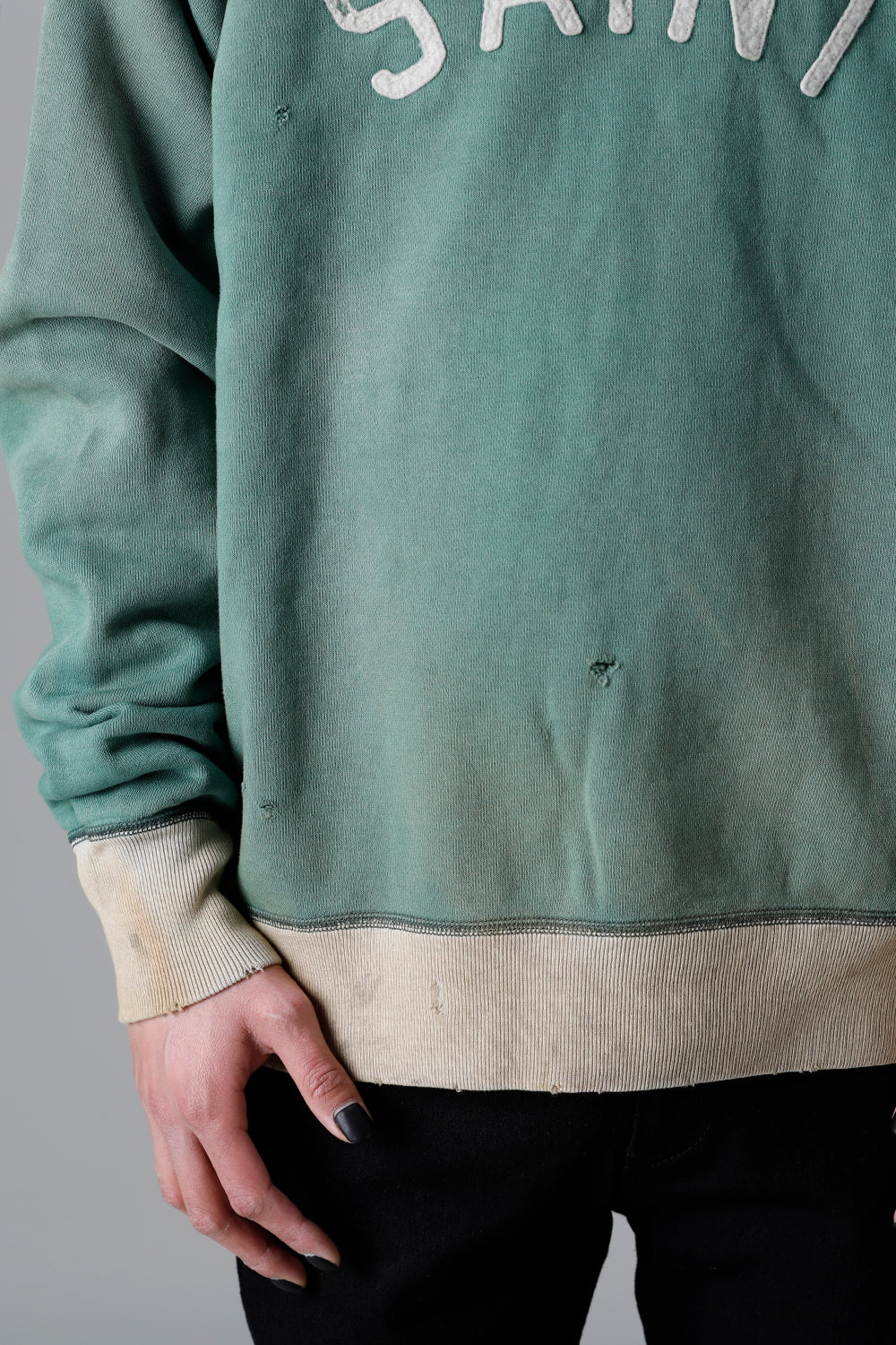 Holy Relics Felt Raglan sleeve Sweat shirt