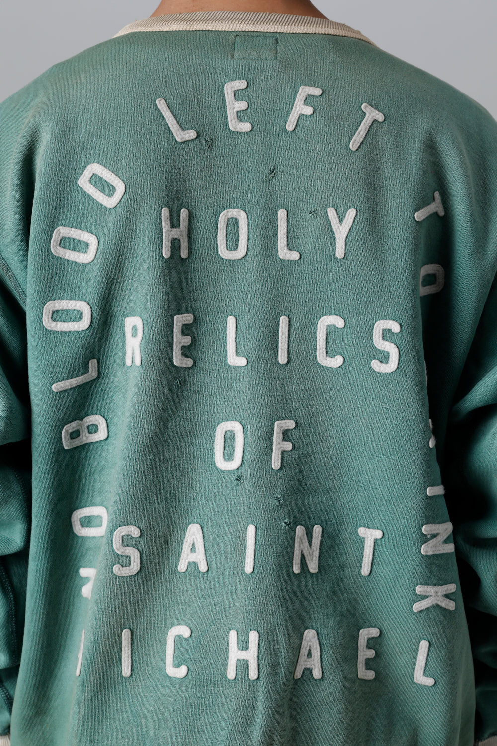 Holy Relics Felt Raglan sleeve Sweat shirt