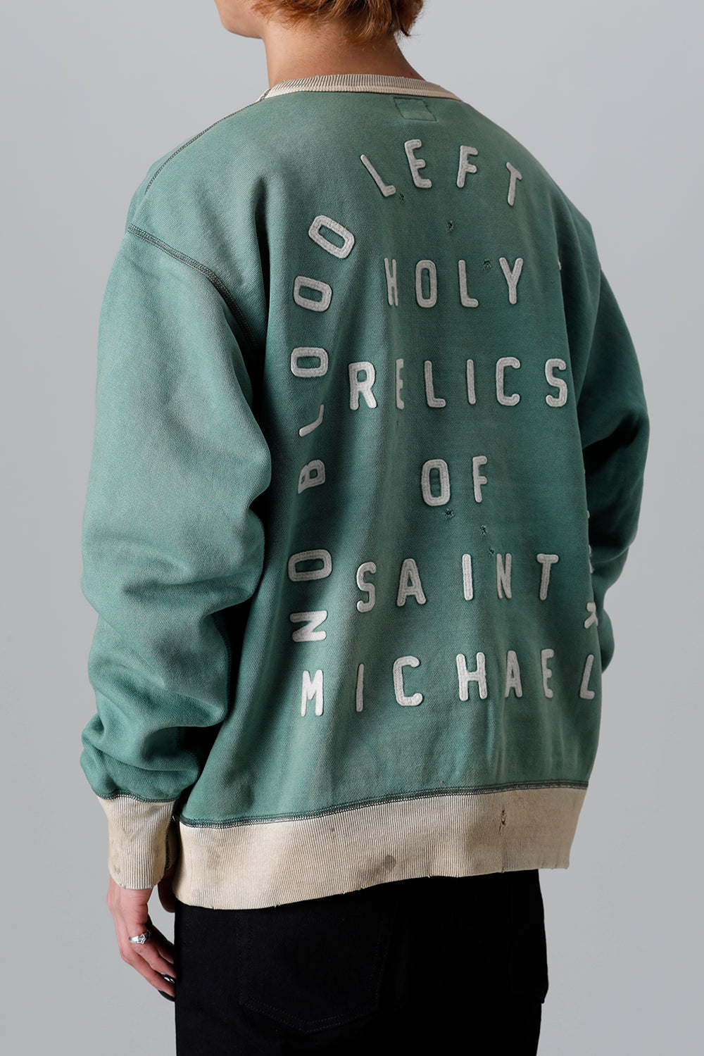 Holy Relics Felt Raglan sleeve Sweat shirt