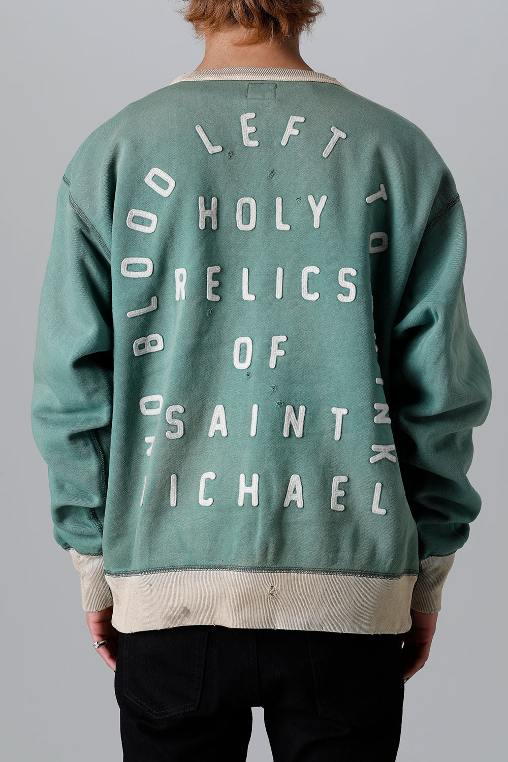 Holy Relics Felt Raglan sleeve Sweat shirt