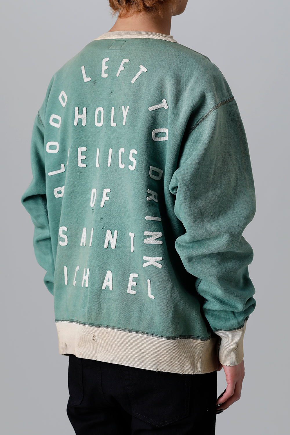 Holy Relics Felt Raglan sleeve Sweat shirt