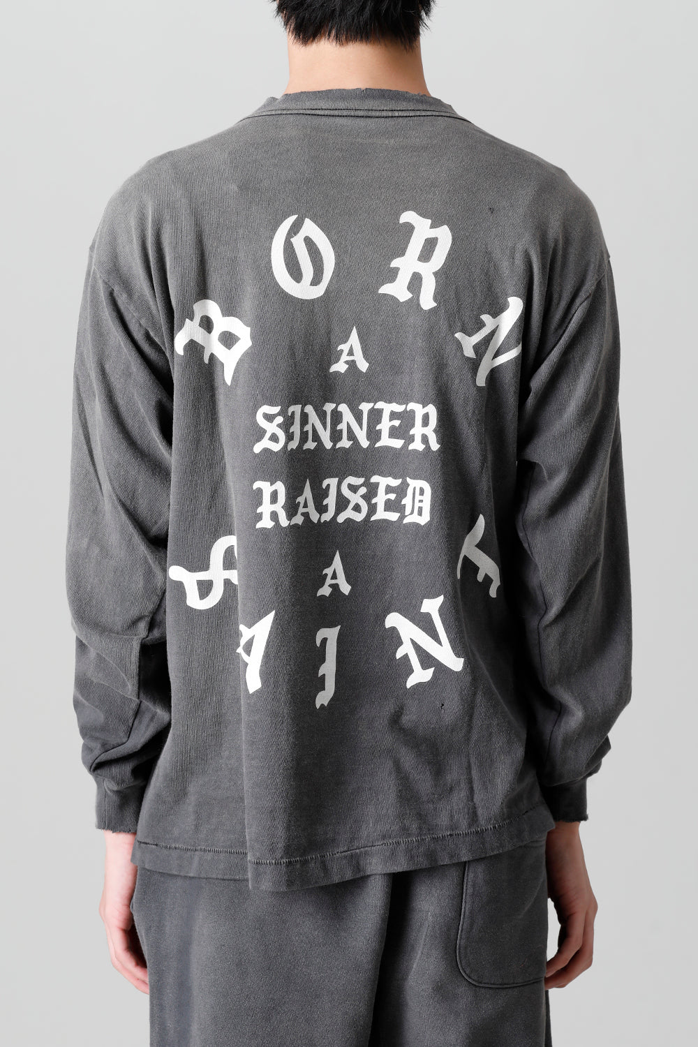 BORN X RAISED × ©SAINT M×××××× CLOWN Long sleeve T-shirt Black