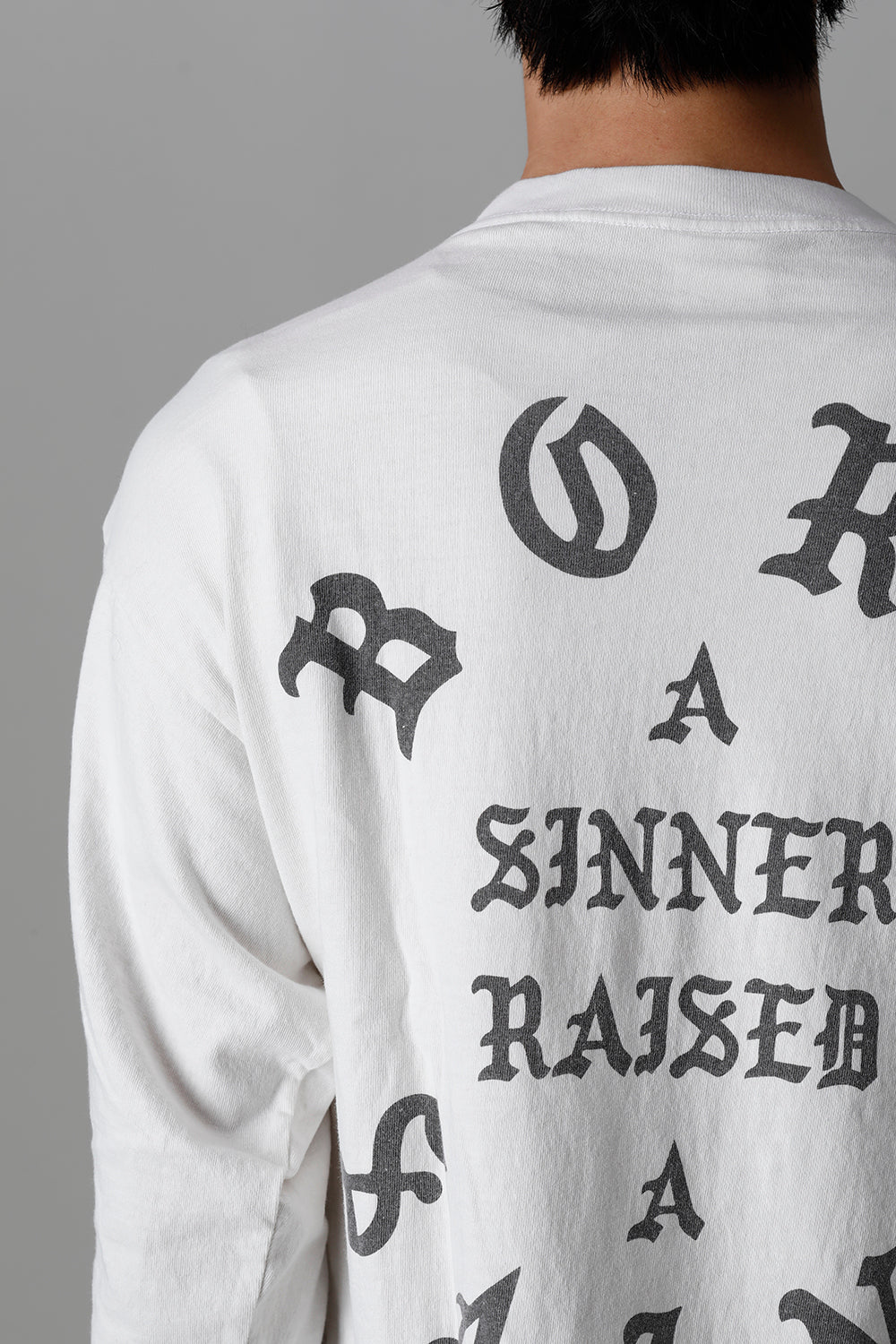 BORN X RAISED × ©SAINT M×××××× CLOWN Long sleeve T-shirt White