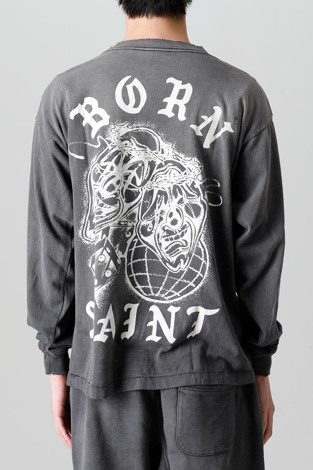 BORN X RAISED × ©SAINT M×××××× BORN SAINT Long sleeve T-shirt