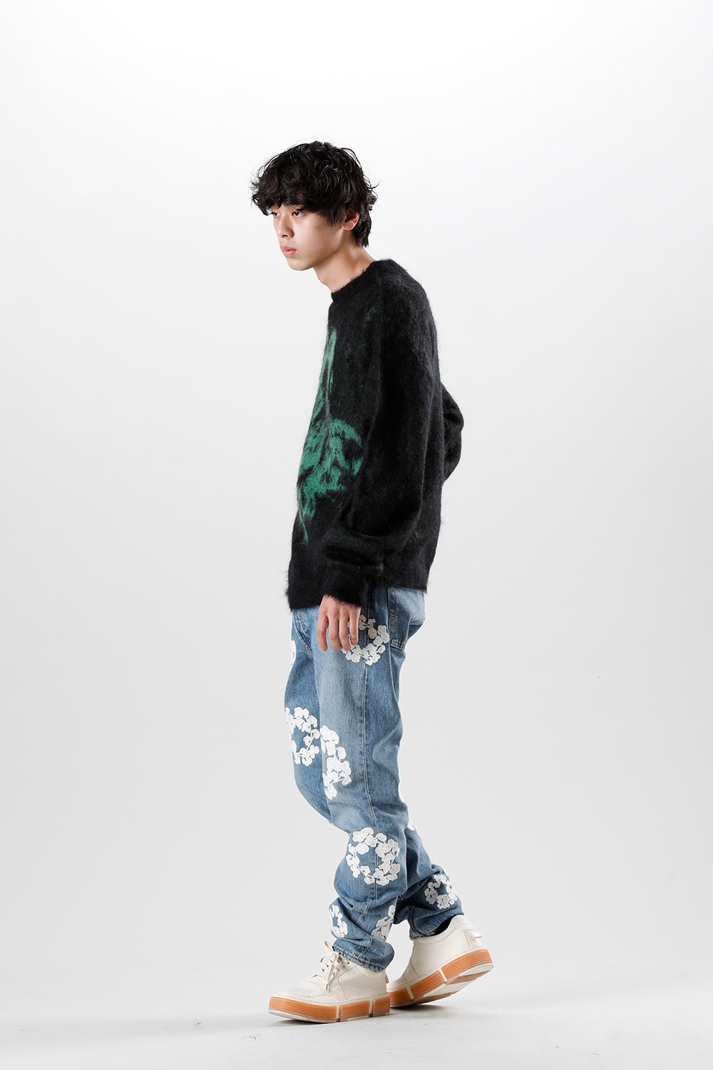 BORN X RAISED × ©SAINT M×××××× CLOWN Knit Black