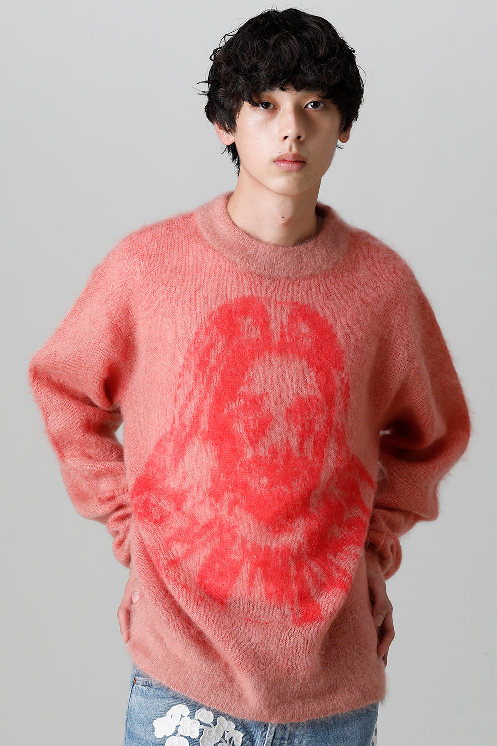 BORN X RAISED × ©SAINT M×××××× CLOWN Knit Pink