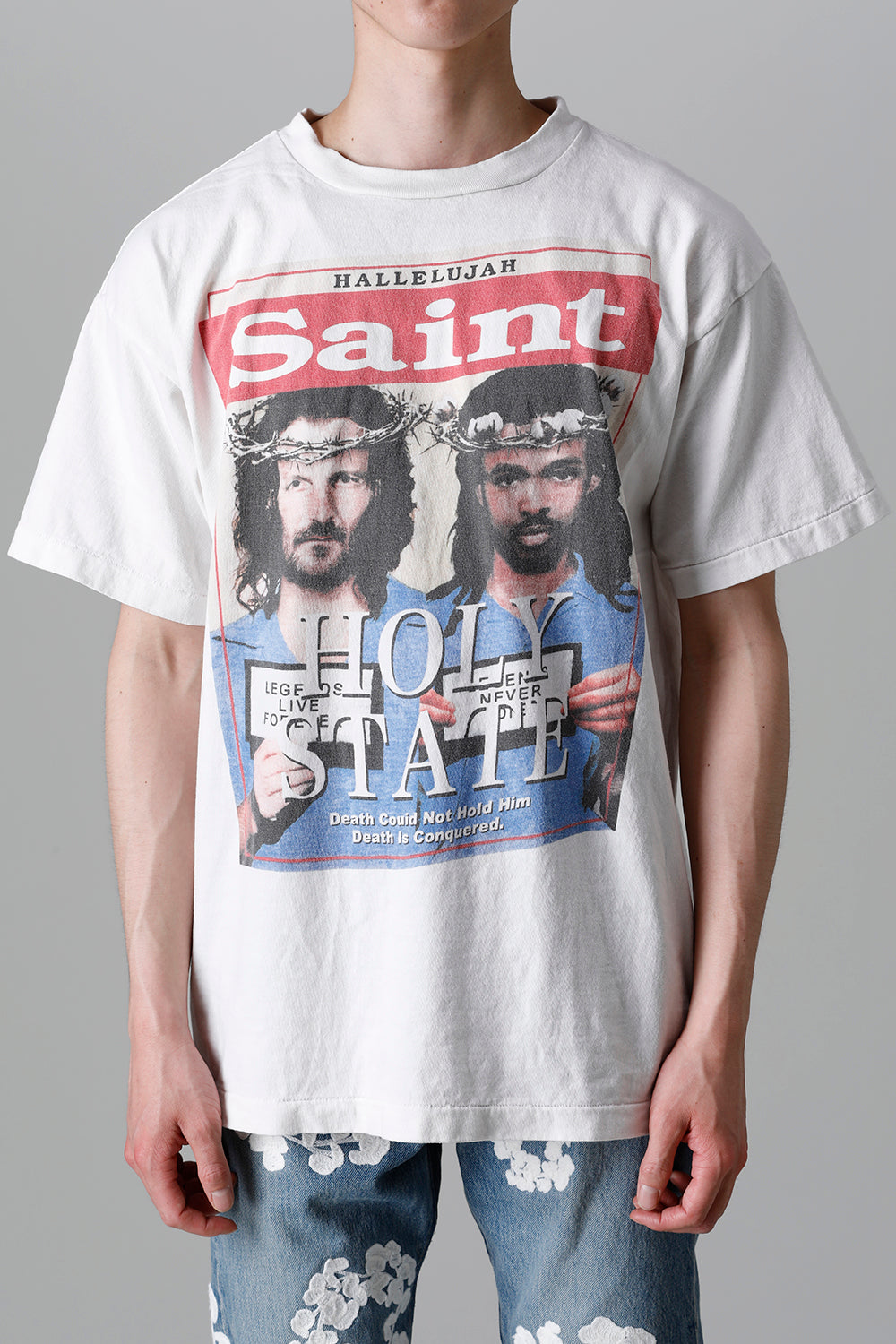DENIM TEARS × ©SAINT M×××××× "SAINT TEARS" HOLY STATE Short sleeve T-shirt