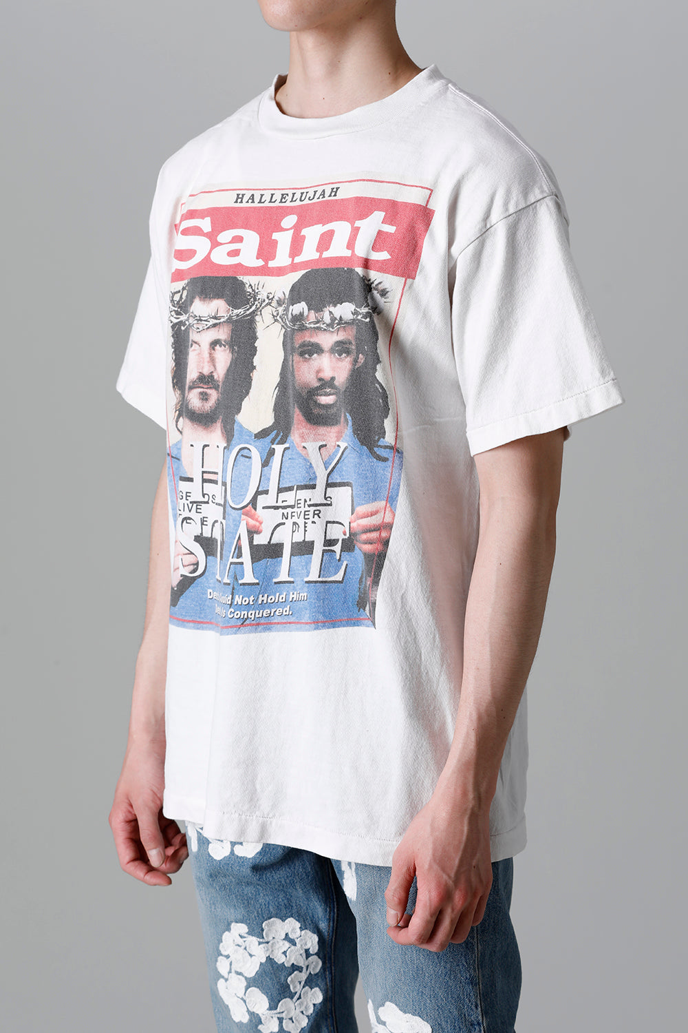 DENIM TEARS × ©SAINT M×××××× "SAINT TEARS" HOLY STATE Short sleeve T-shirt