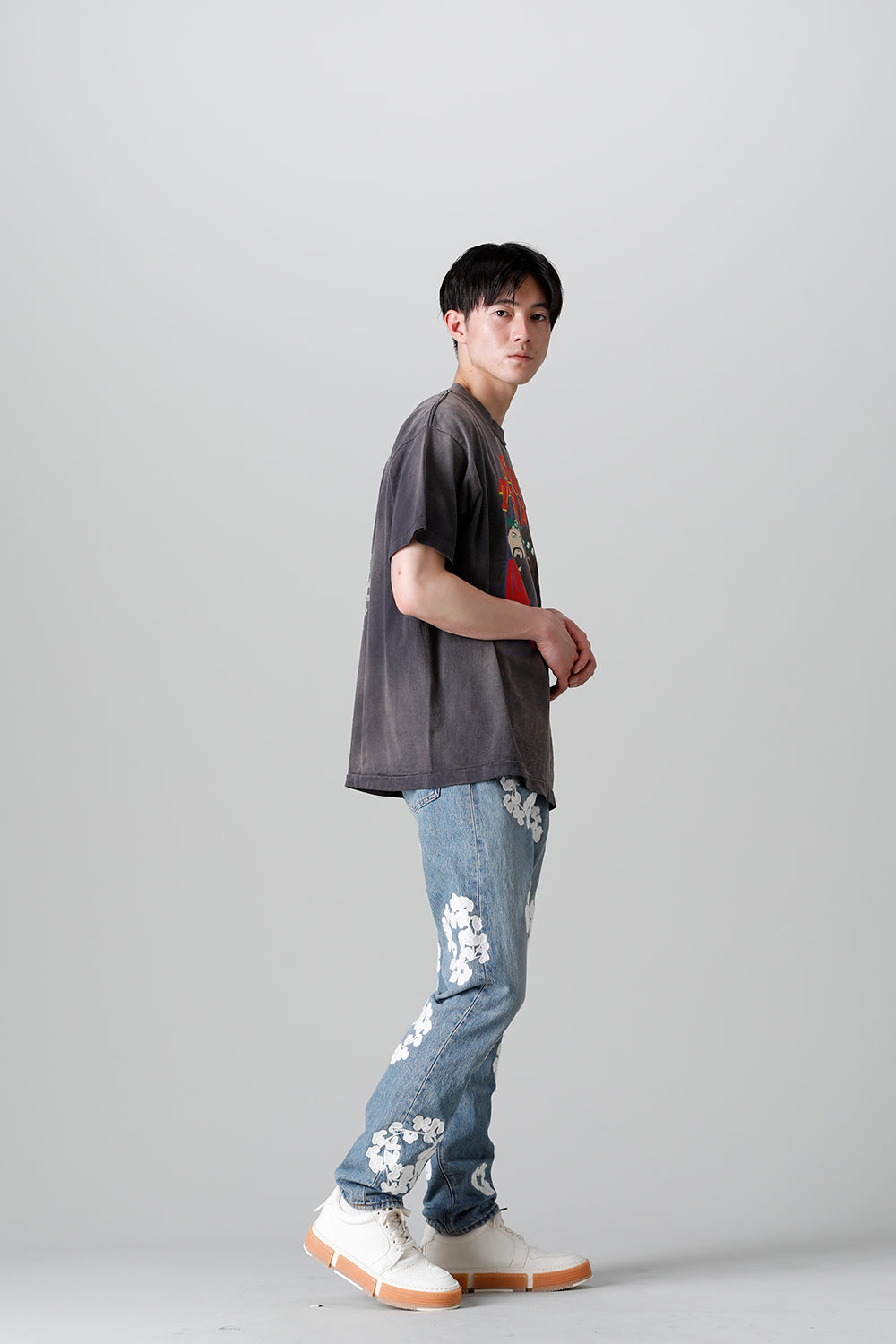 DENIM TEARS × ©SAINT M×××××× "SAINT TEARS" PURPLELP F Short sleeve T-shirt