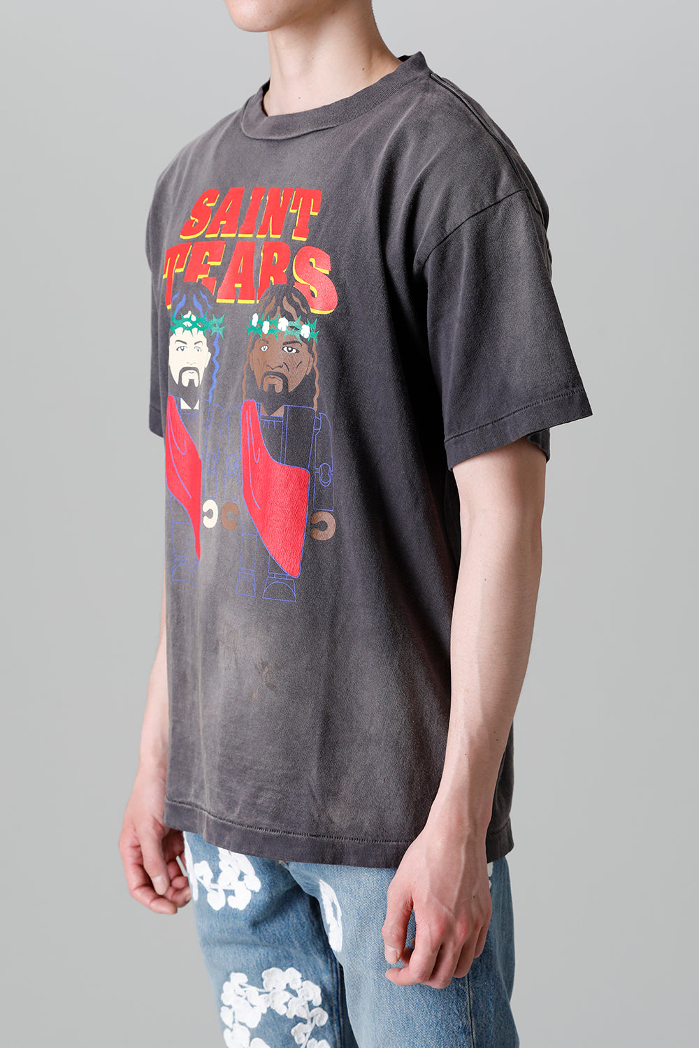 DENIM TEARS × ©SAINT M×××××× "SAINT TEARS" PURPLELP F Short sleeve T-shirt