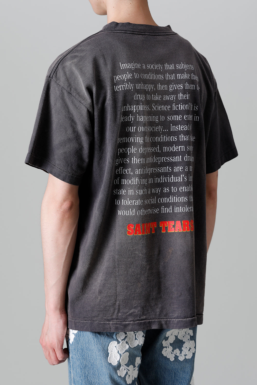 DENIM TEARS × ©SAINT M×××××× "SAINT TEARS" PURPLELP F Short sleeve T-shirt