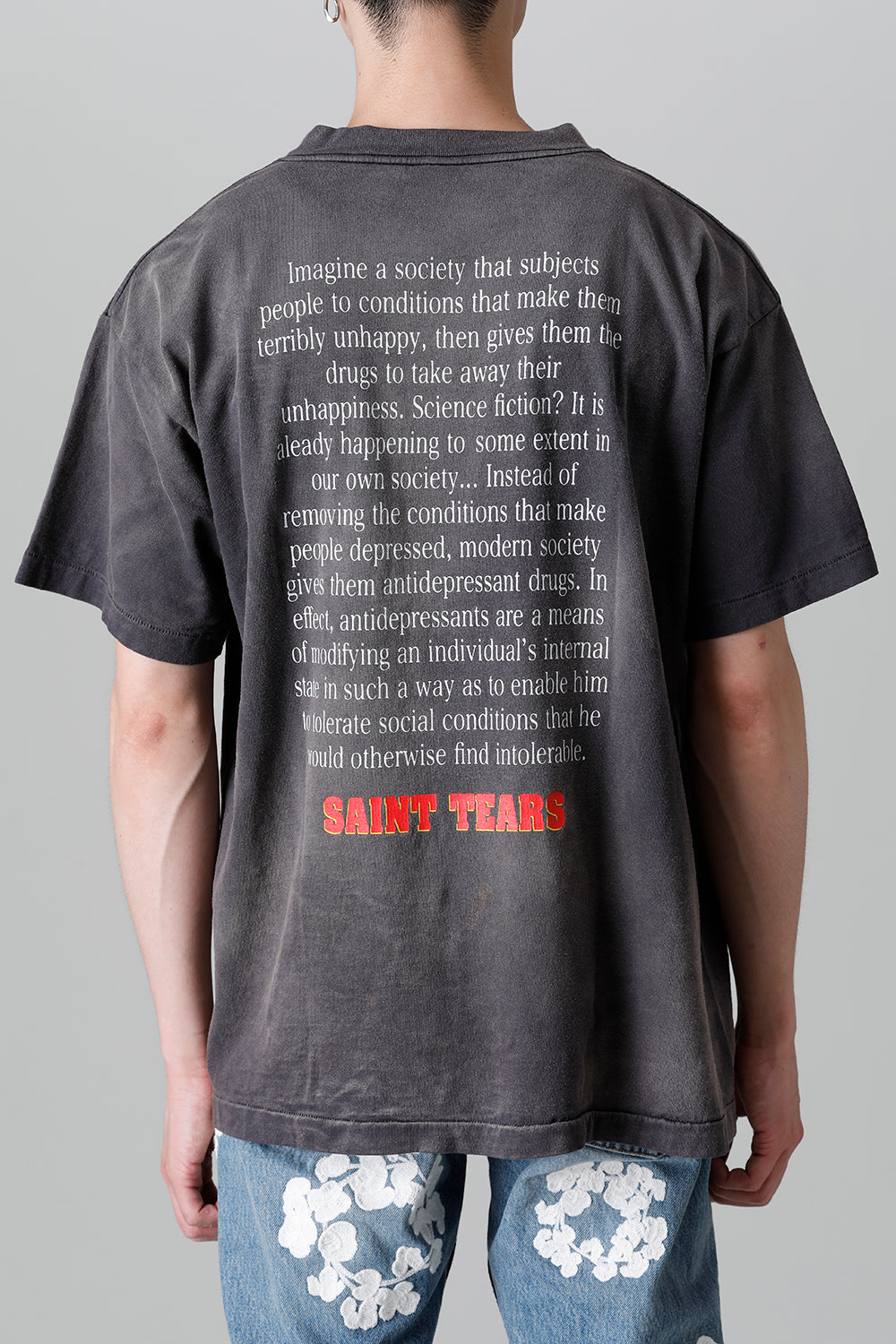DENIM TEARS × ©SAINT M×××××× "SAINT TEARS" PURPLELP F Short sleeve T-shirt