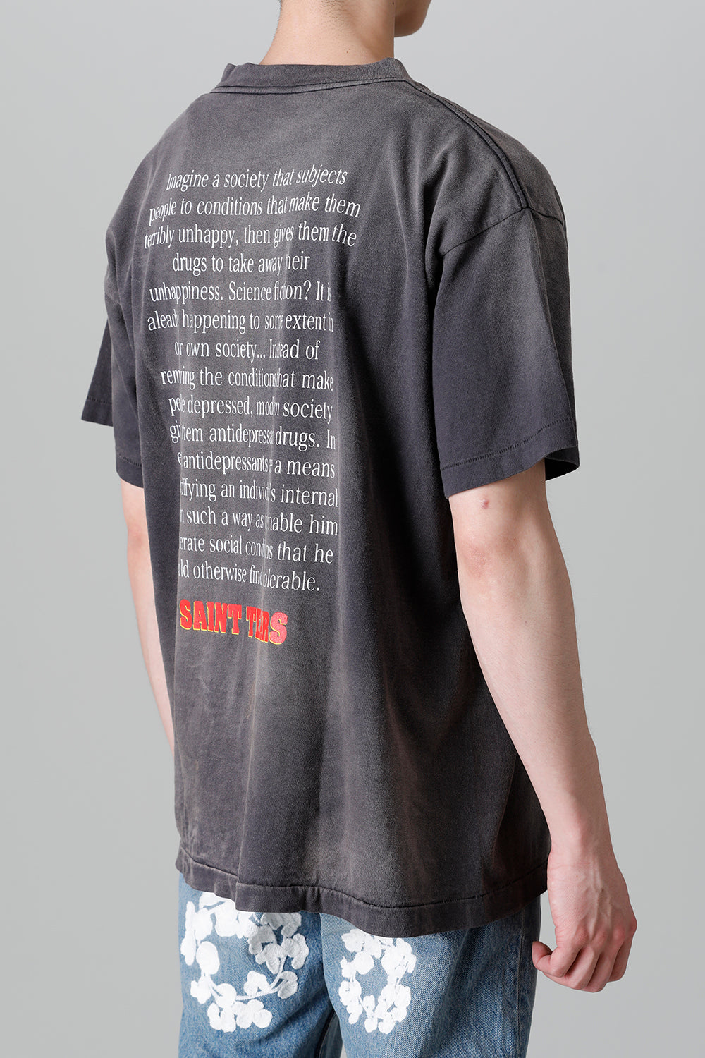 DENIM TEARS × ©SAINT M×××××× "SAINT TEARS" PURPLELP F Short sleeve T-shirt