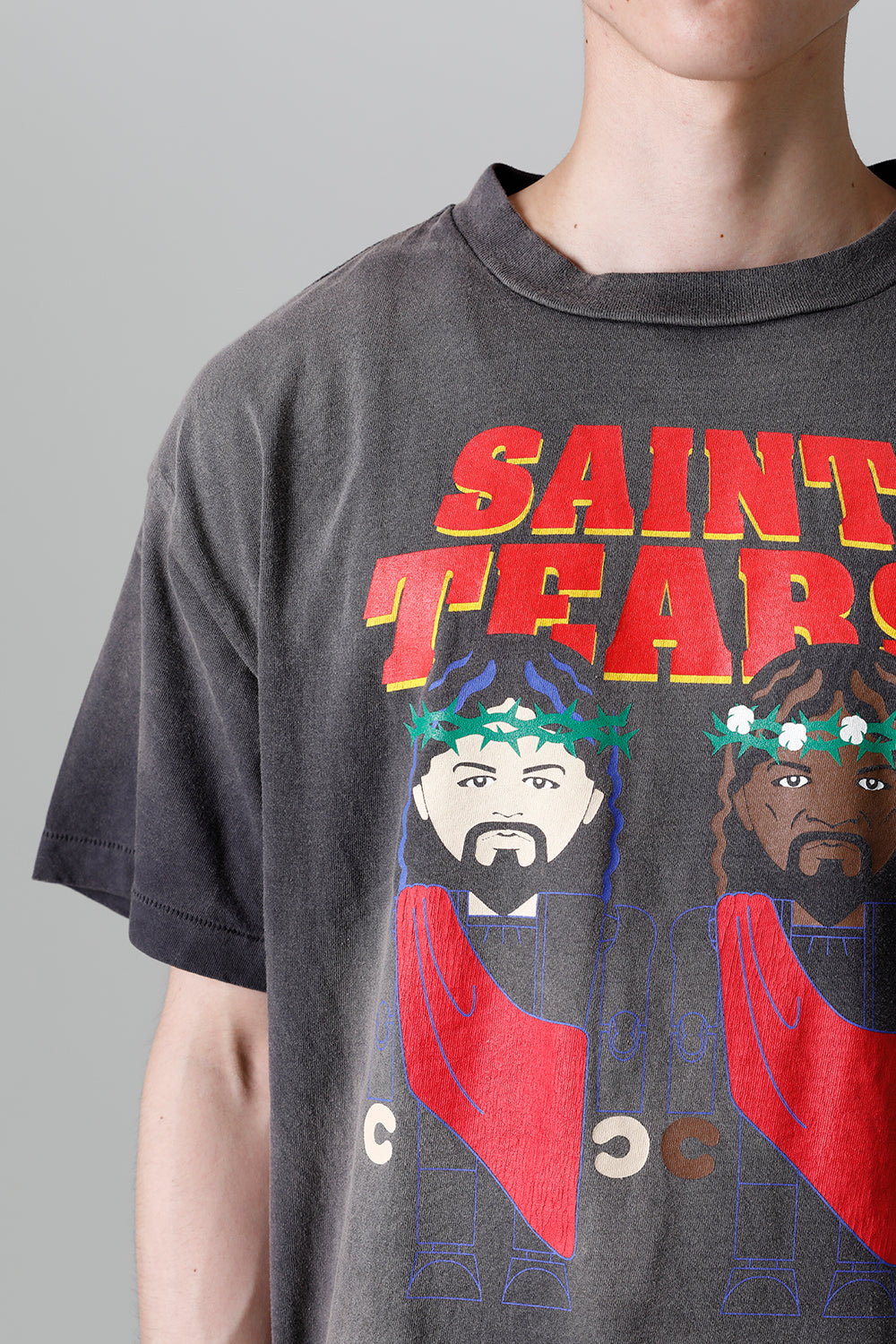 DENIM TEARS × ©SAINT M×××××× "SAINT TEARS" PURPLELP F Short sleeve T-shirt