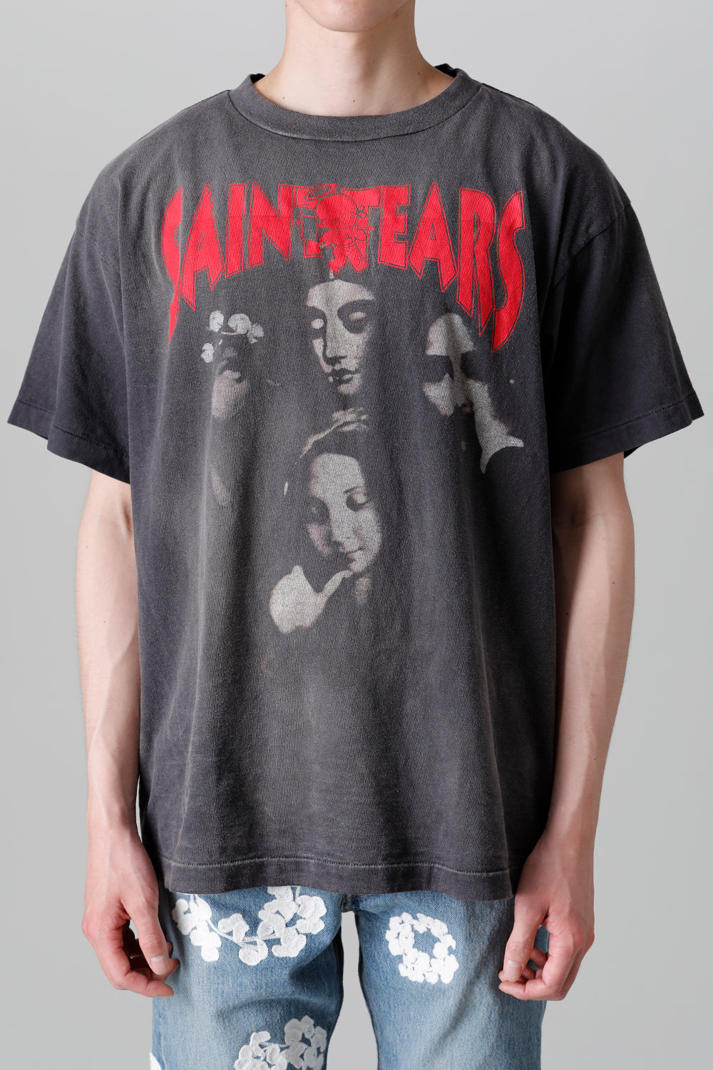 DENIM TEARS × ©SAINT M×××××× "SAINT TEARS" FACES Short sleeve T-shirt