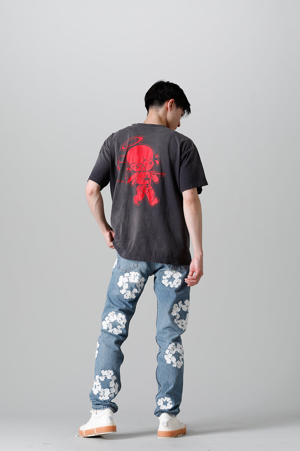 DENIM TEARS × ©SAINT M×××××× "SAINT TEARS" FACES Short sleeve T-shirt