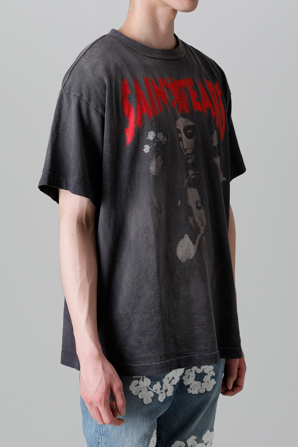 DENIM TEARS × ©SAINT M×××××× "SAINT TEARS" FACES Short sleeve T-shirt