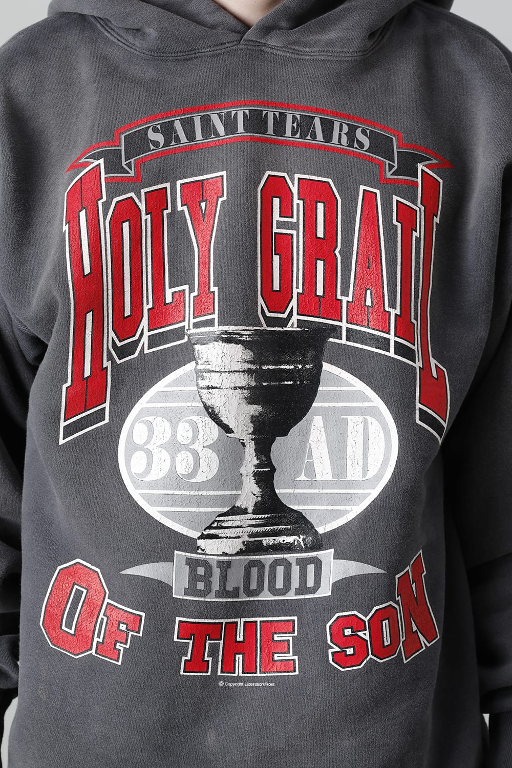 DENIM TEARS × ©SAINT M×××××× "SAINT TEARS" HOLY GRAIL Hoodie Black