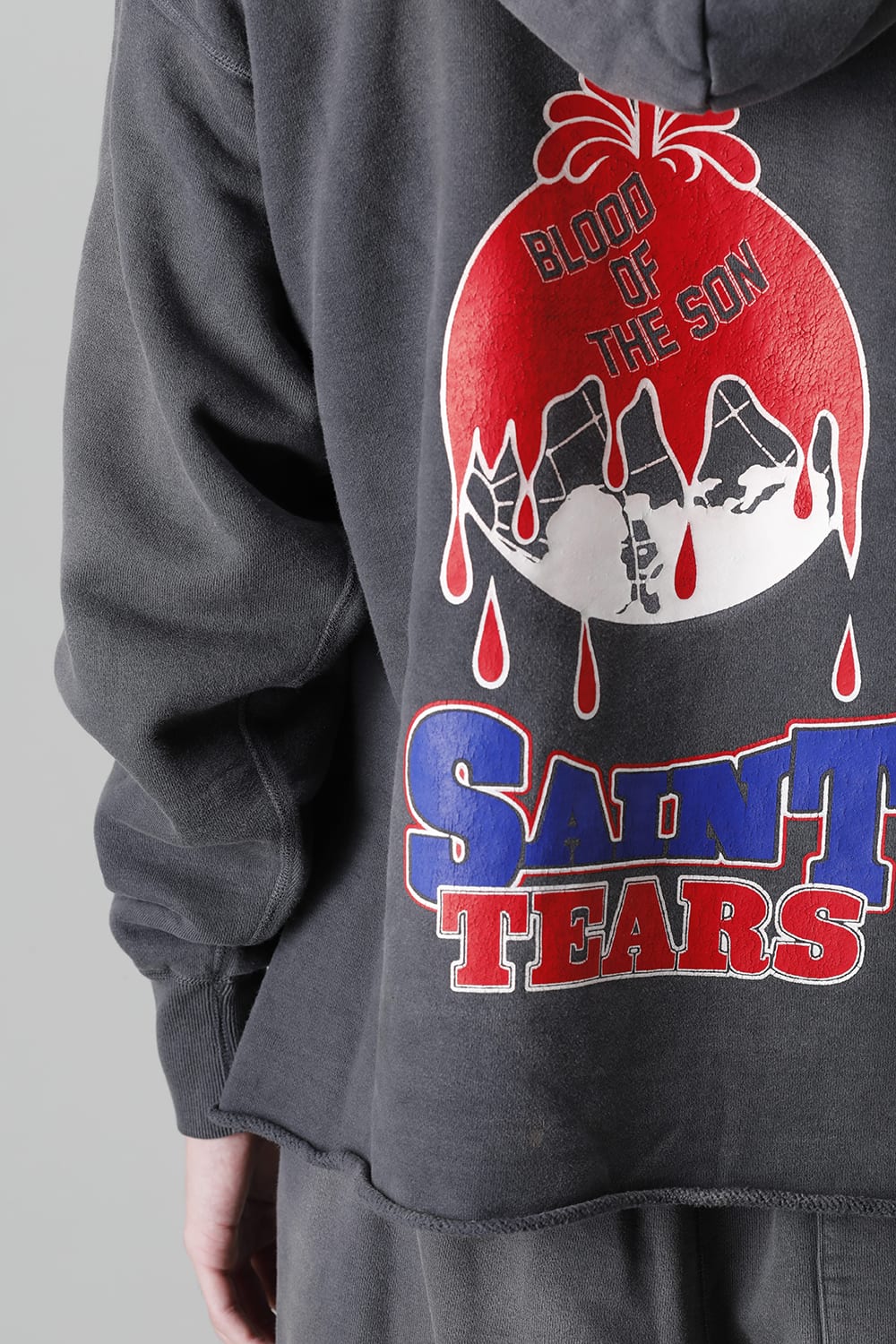 DENIM TEARS × ©SAINT M×××××× "SAINT TEARS" HOLY GRAIL Hoodie Black