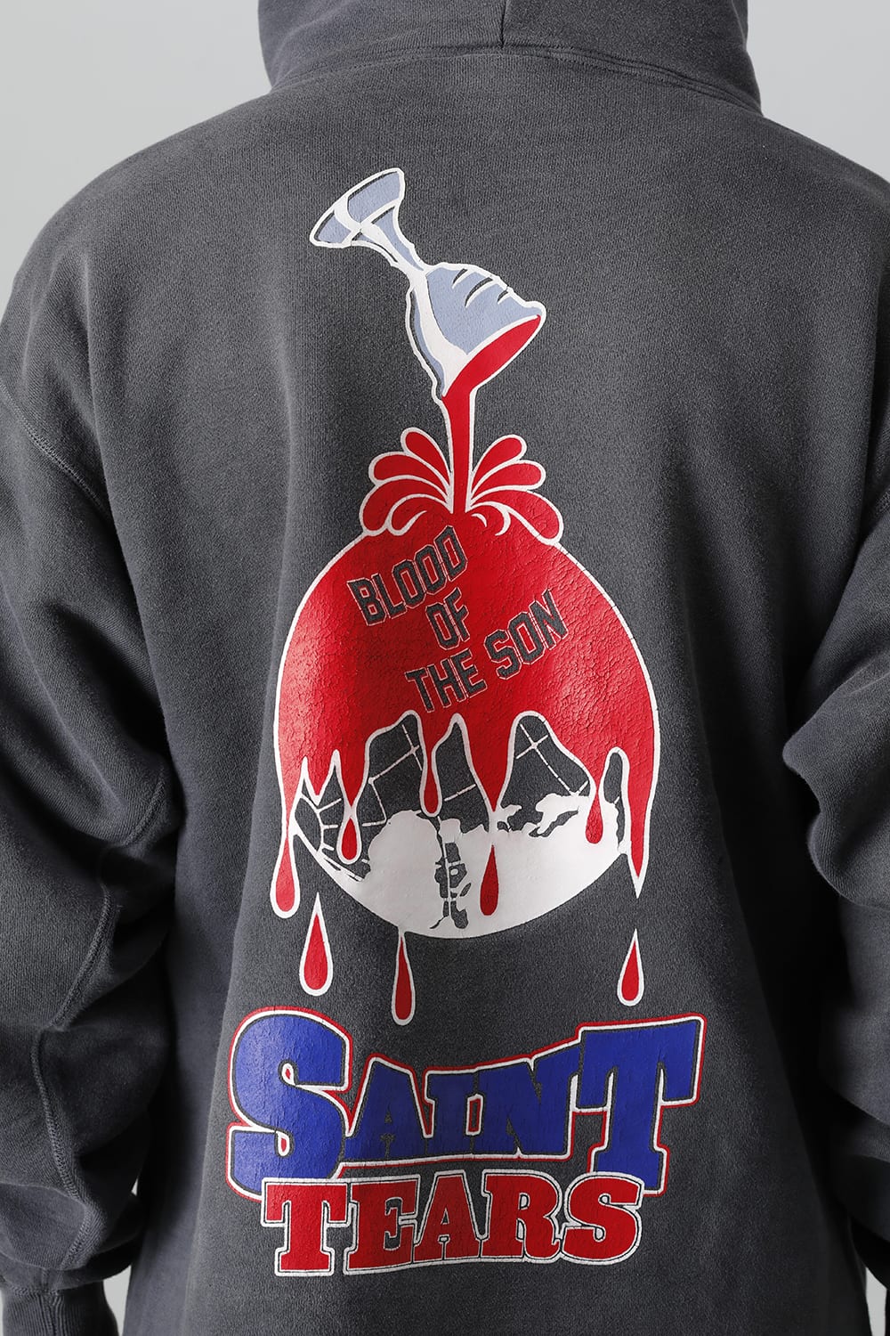 DENIM TEARS × ©SAINT M×××××× "SAINT TEARS" HOLY GRAIL Hoodie Black