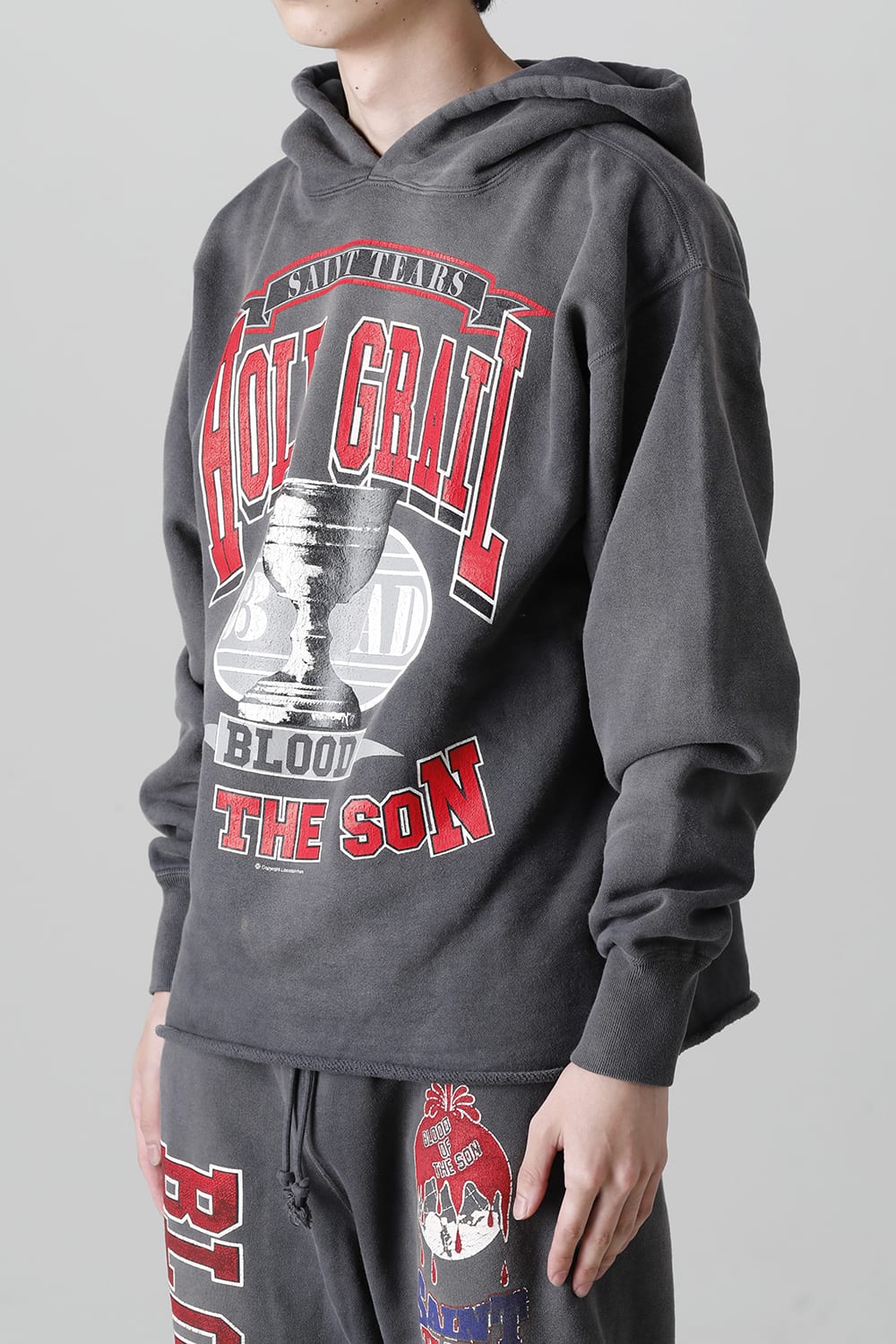 DENIM TEARS × ©SAINT M×××××× "SAINT TEARS" HOLY GRAIL Hoodie Black