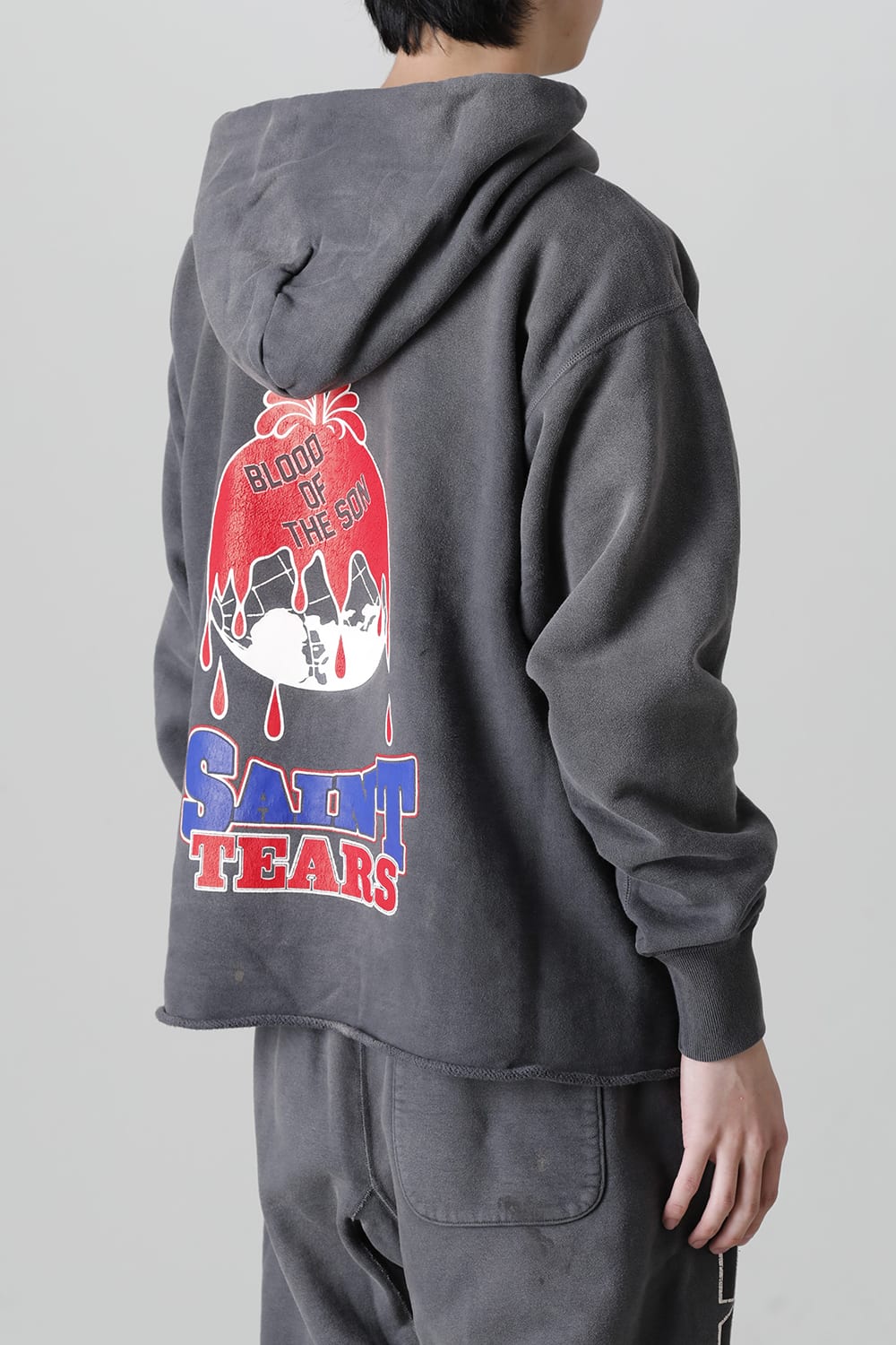 DENIM TEARS × ©SAINT M×××××× "SAINT TEARS" HOLY GRAIL Hoodie Black