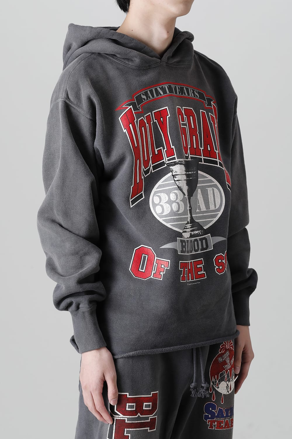 DENIM TEARS × ©SAINT M×××××× "SAINT TEARS" HOLY GRAIL Hoodie Black