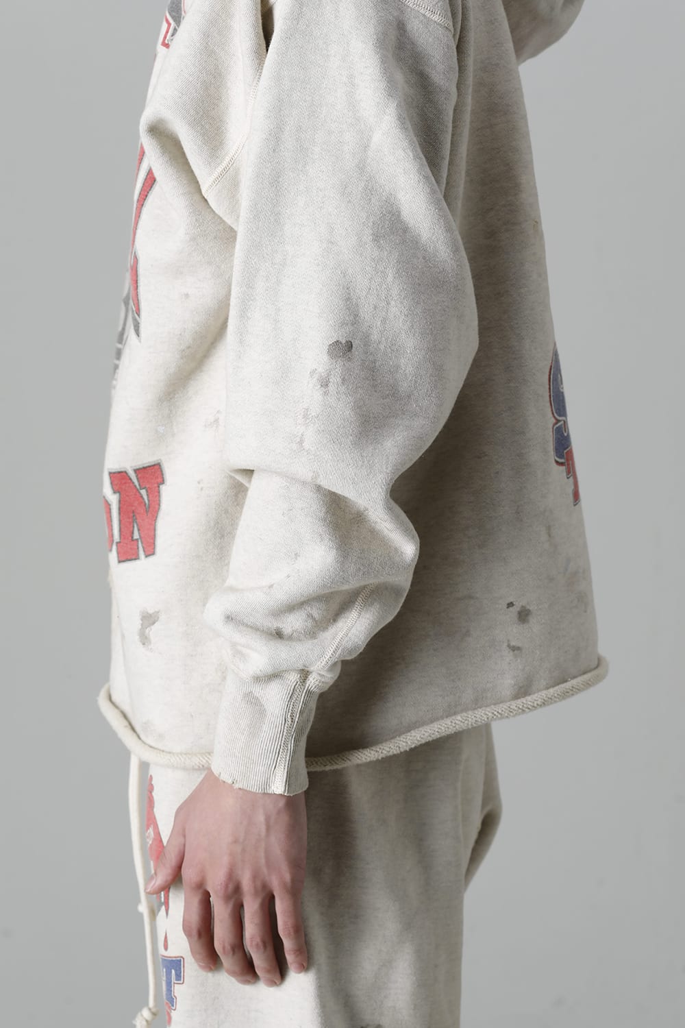 DENIM TEARS × ©SAINT M×××××× "SAINT TEARS" HOLY GRAIL Hoodie Grey