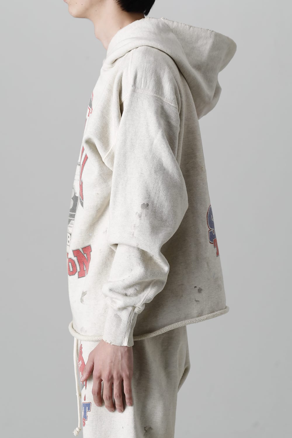 DENIM TEARS × ©SAINT M×××××× "SAINT TEARS" HOLY GRAIL Hoodie Grey