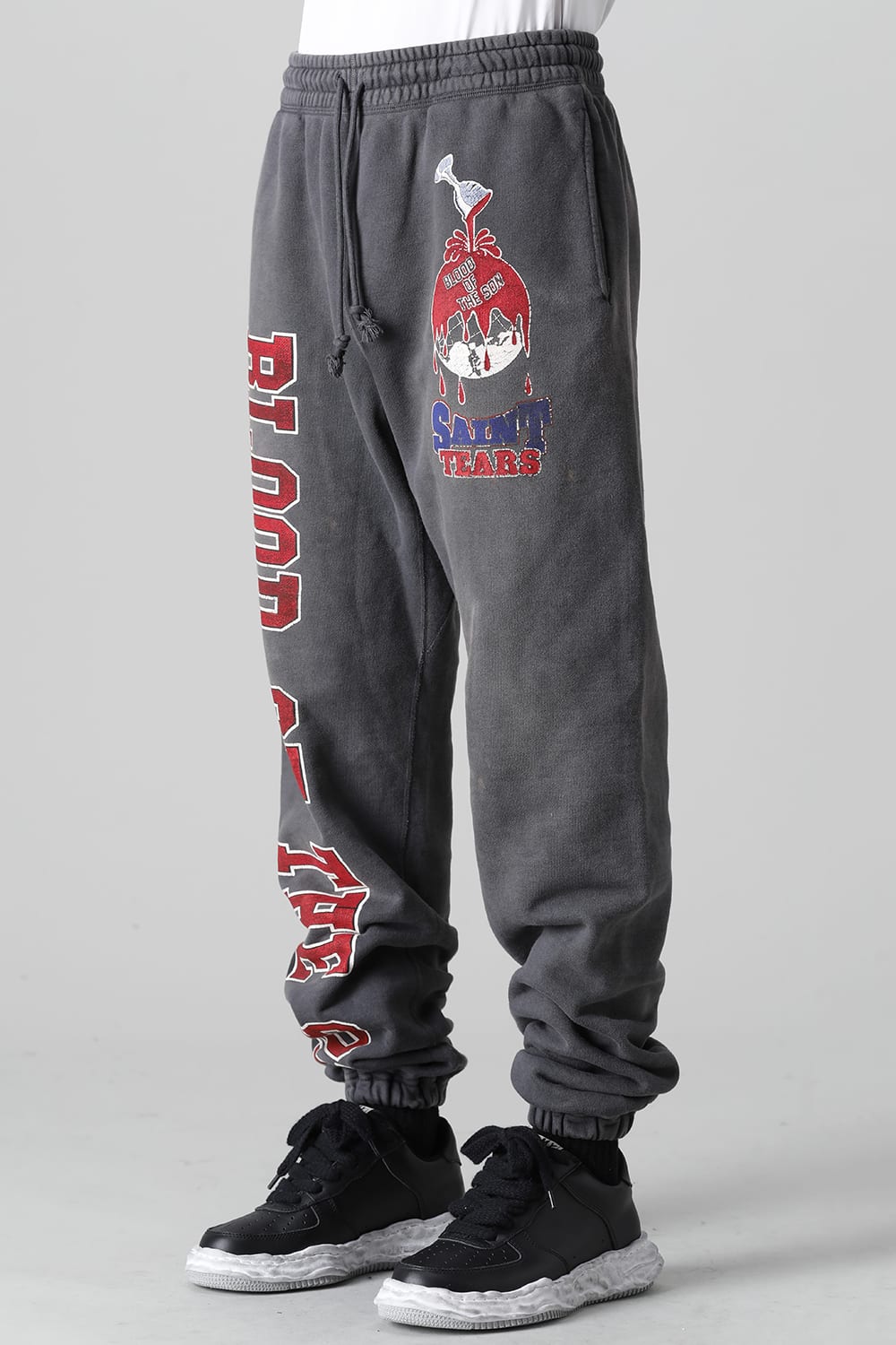 DENIM TEARS × ©SAINT M×××××× "SAINT TEARS" HOLY GRAIL Sweat pants Black