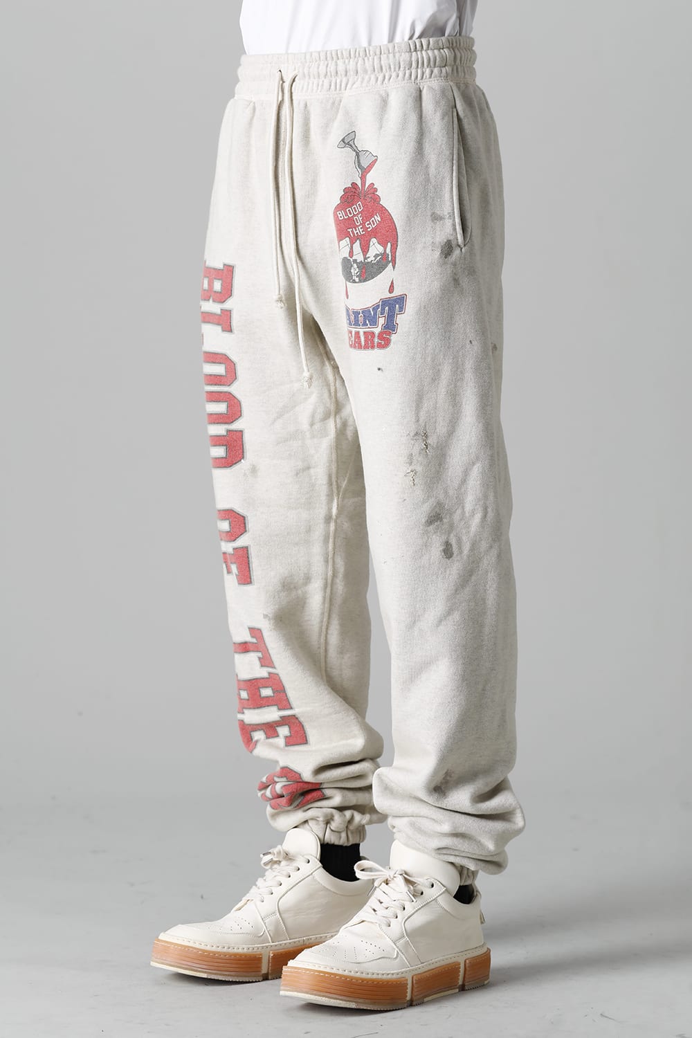 DENIM TEARS × ©SAINT M×××××× "SAINT TEARS" HOLY GRAIL Sweat pants Grey