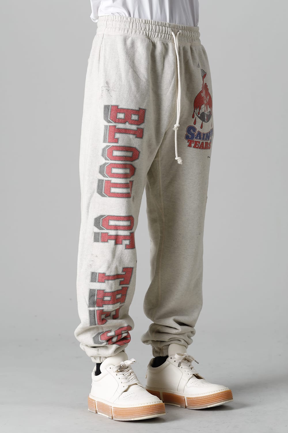 DENIM TEARS × ©SAINT M×××××× "SAINT TEARS" HOLY GRAIL Sweat pants Grey