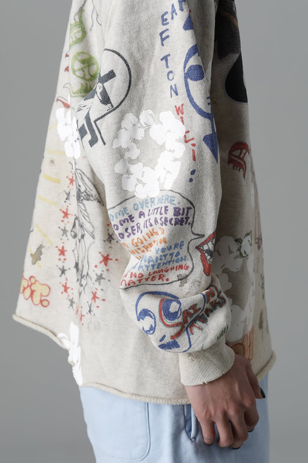 DENIM TEARS × ©SAINT M×××××× "SAINT TEARS" Graffiti Hoodie