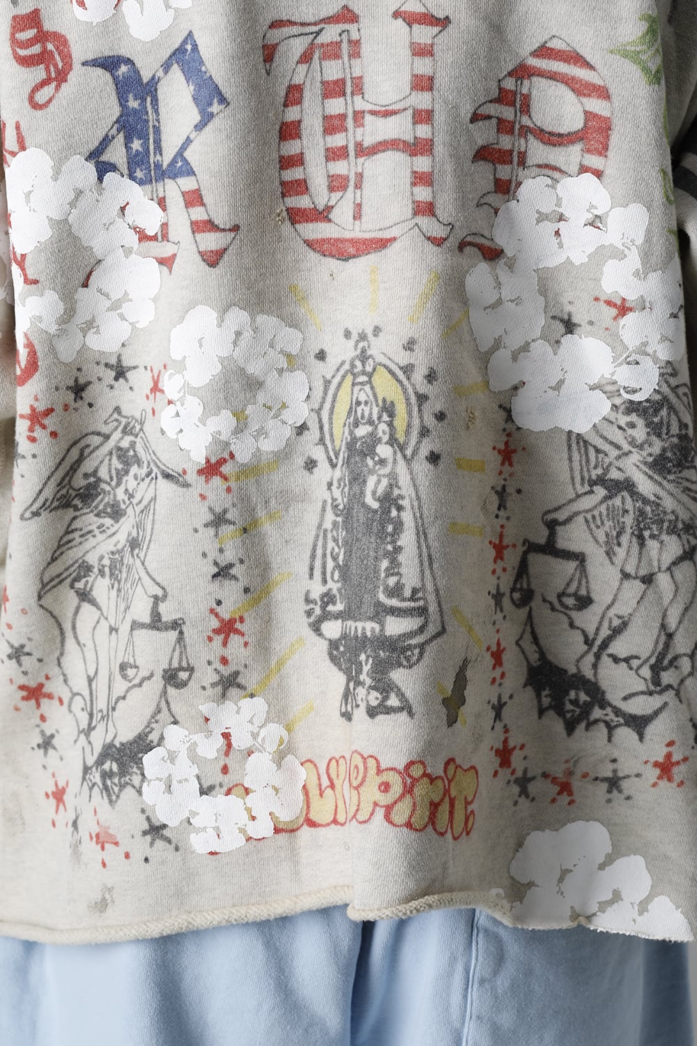 DENIM TEARS × ©SAINT M×××××× "SAINT TEARS" Graffiti Hoodie