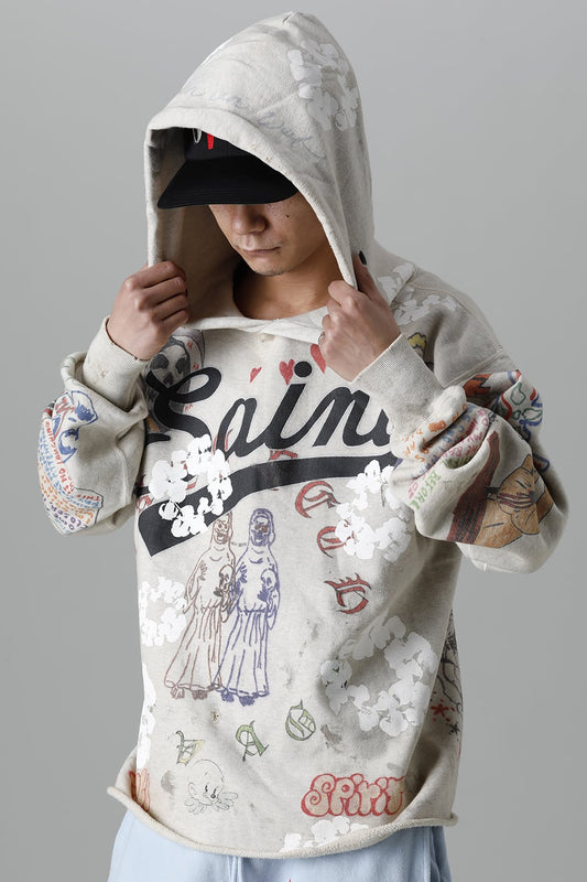 DENIM TEARS × ©SAINT M×××××× "SAINT TEARS" Graffiti Hoodie