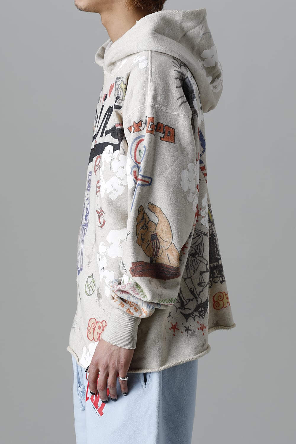 DENIM TEARS × ©SAINT M×××××× "SAINT TEARS" Graffiti Hoodie